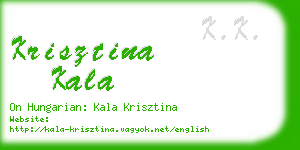 krisztina kala business card